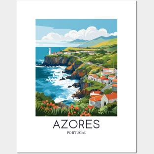 A Pop Art Travel Print of Azores - Portugal Posters and Art